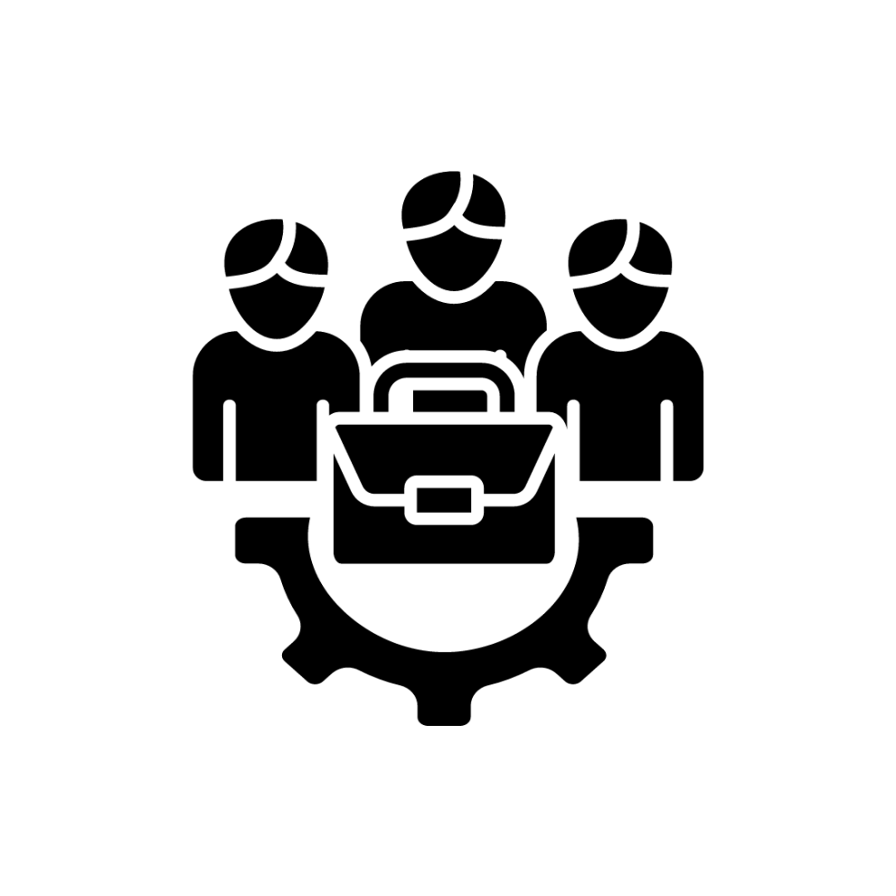 Temporary workers pictogram