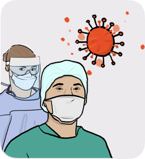 Medical staff facing Covid-19