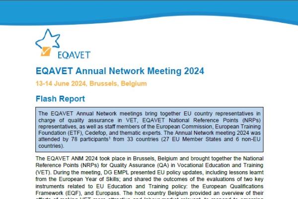 EQAVET Annual Network Meeting 2024 - Flash Report